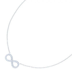 TIFFANY Co Tiffany Co Infinity Diamond Chain Necklace Pendant Silver